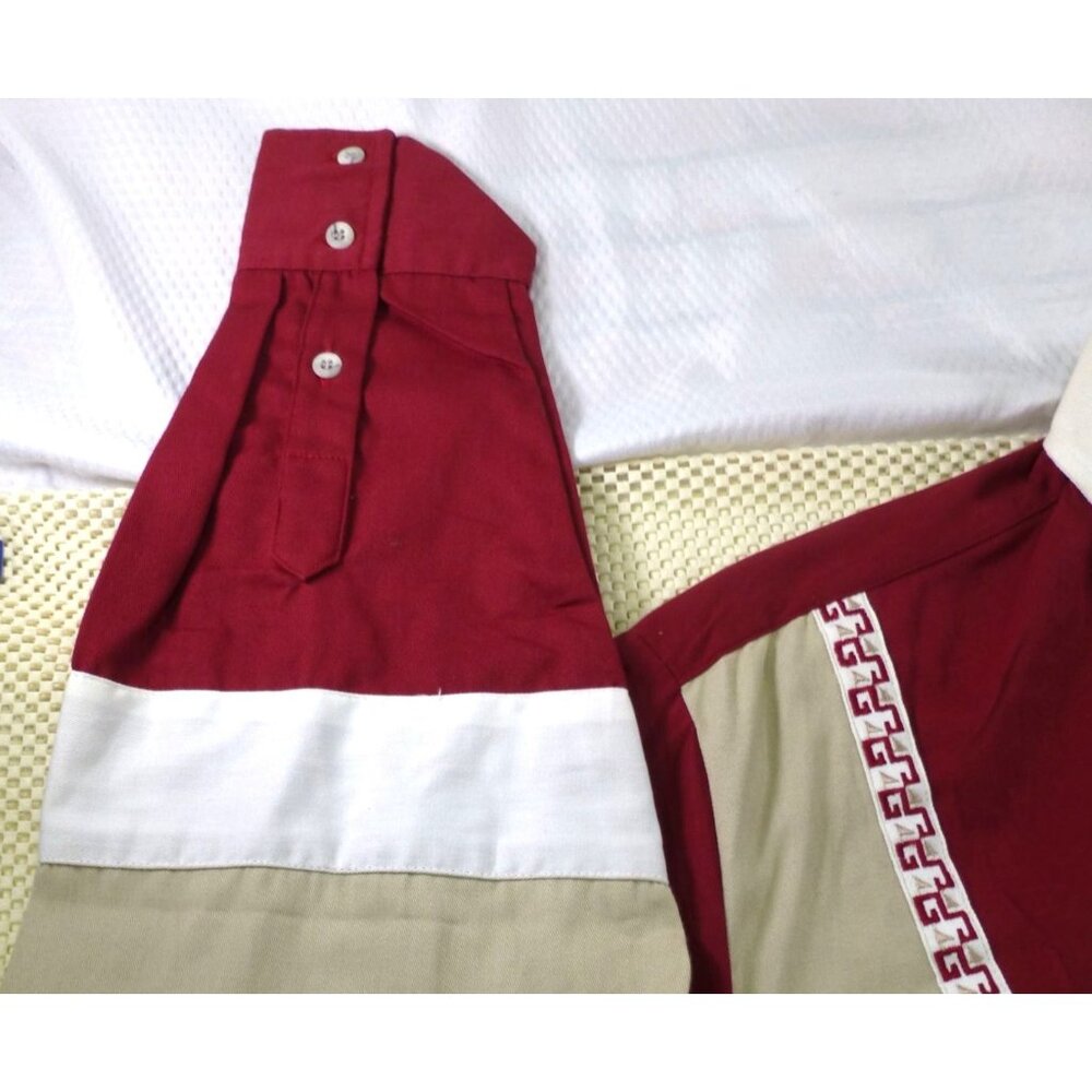 VTG Cowboys Turtle Association By Roper Mens Two-Tone Western Shirt Sz L Red & B - Picture 7 of 9